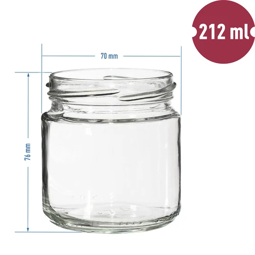 Twist-off beholder 212 ml, fi 66 - 12 stk. - 7