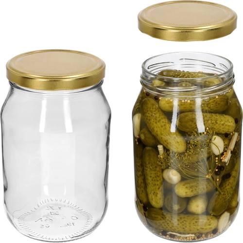 Twist-off-glas 1,7 L med gyldent låg fi 100/6, 1 stk. - 3