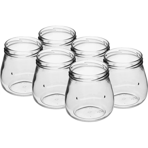 Twist-off krukke 500ml "Omvendt Amfora" med farvet låg fi 82/6, 6 styk. - 4