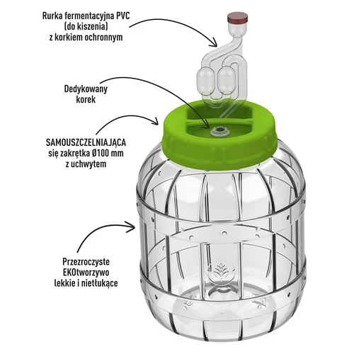 Ubrudt syltetøjsglas, 3 L - 2