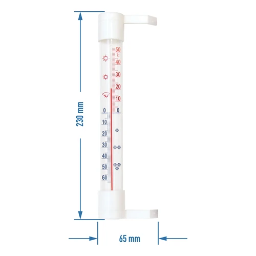 Udendørs termometer (-50°C til +50°C) 23cm mix - 2