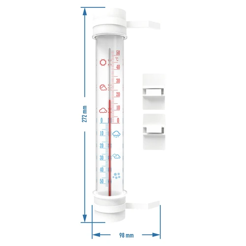 Udendørs termometer (-50°C til +50°C) 27cm mix - 2