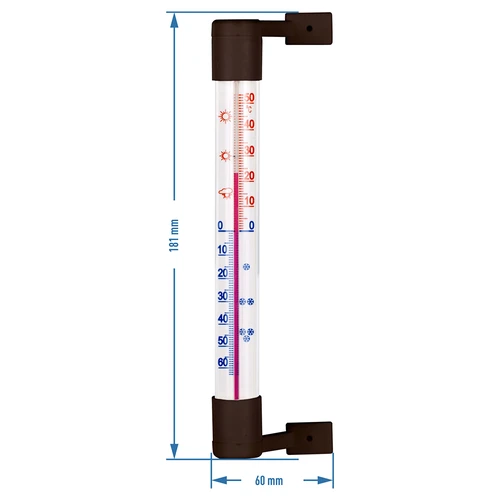 Udendørs termometer brun (-50°C til +50°C) 18cm - 3