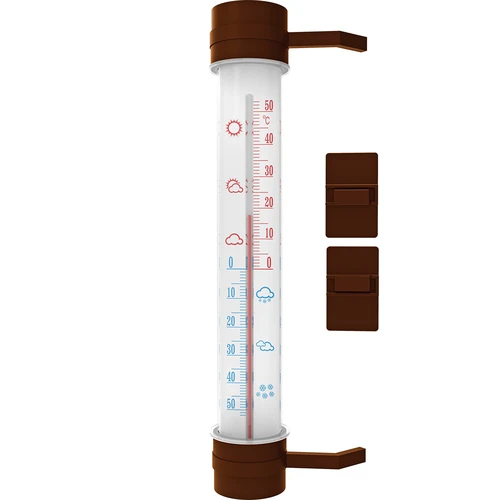 Udendørs termometer brun (-50°C til +50°C) 27cm  - 1 