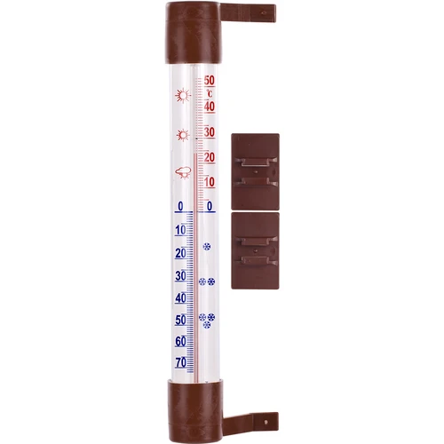 Udendørs termometer brun (-60°C til +50°C) 23cm  - 1 