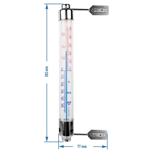 Udendørs termometer med metalramme (-50°C til +50°C) 20cm - 2