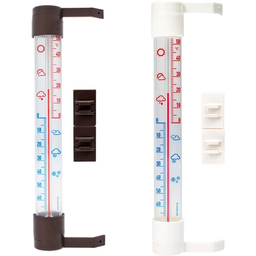 Udendørs termometer med transparent skala (-70°C til +50°C) 23cm mix  - 1 