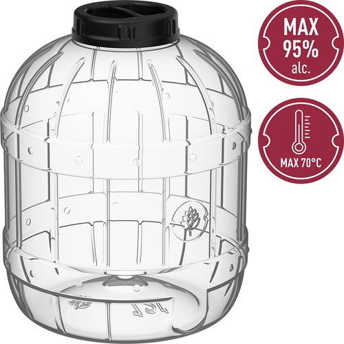 Uknuselig, multifunktionel krukke med sort låg, 15L - 4
