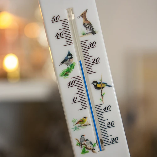 Universal termometer med grafik - fugle (-30°C til +50°C) 20cm - 4