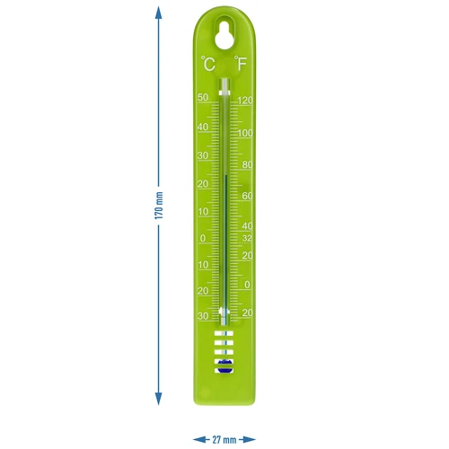 Universel termometer (-30 til +50°C), 17 cm, grøn - 4