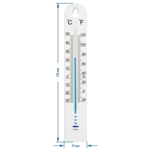 Universel termometer (-30 til +50°C), 17 cm, hvid - 2