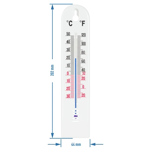 Universelt hvidt termometer (-30°C til +50°C) 20cm - 2