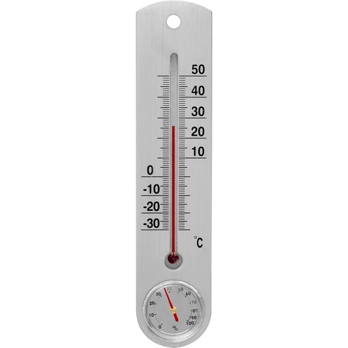 Universelt sølvtermometer med hygrometer (-30°C til +50°C) 25cm  - 1 