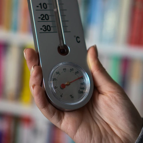 Universelt sølvtermometer med hygrometer (-30°C til +50°C) 25cm - 4