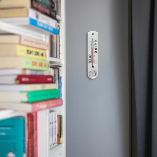 Universelt sølvtermometer med hygrometer (-30°C til +50°C) 25cm - 6