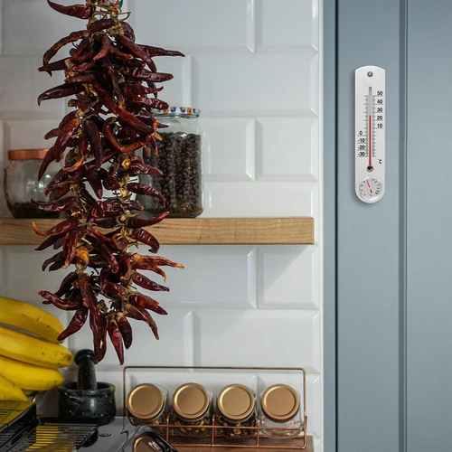 Universelt sølvtermometer med hygrometer (-30°C til +50°C) 25cm - 5