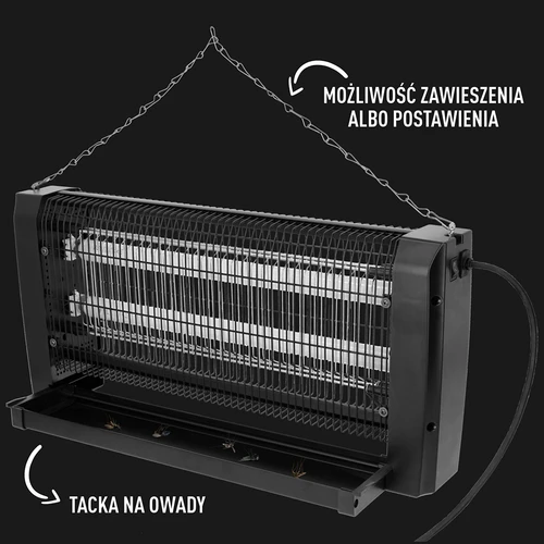 UVA insektdræberlampe 20 W, sort - 5
