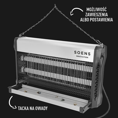 UVA insektdræberlampe 40 W, sølv - 5
