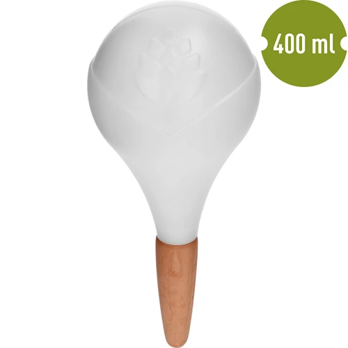 Vandingskugle til planter, mat hvid med keramisk fod, 400ml - 2