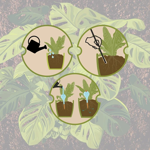 Vandingskugle til planter, sort mat med keramisk fod, 400ml - 5