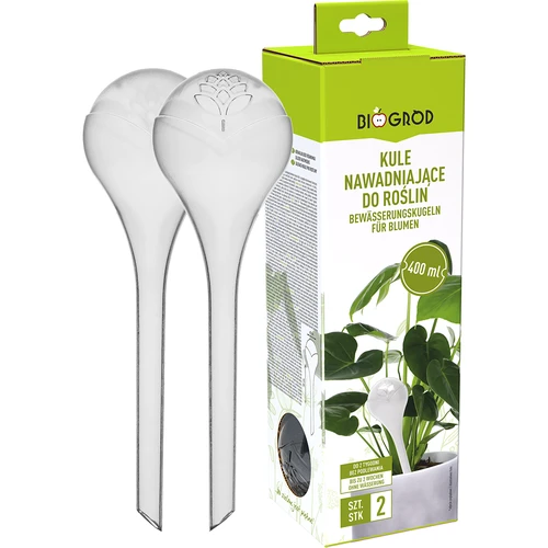 Vandingskugler til planter, gennemsigtige, 400 ml, 2 stk. - 3