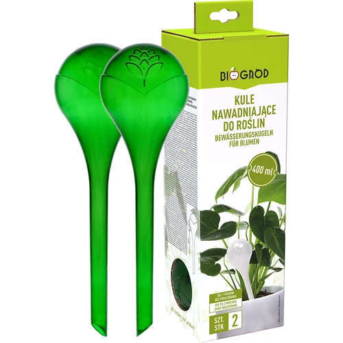 Vandingskugler til planter, grønne gennemsigtige, 400 ml, 2 stk. - 3