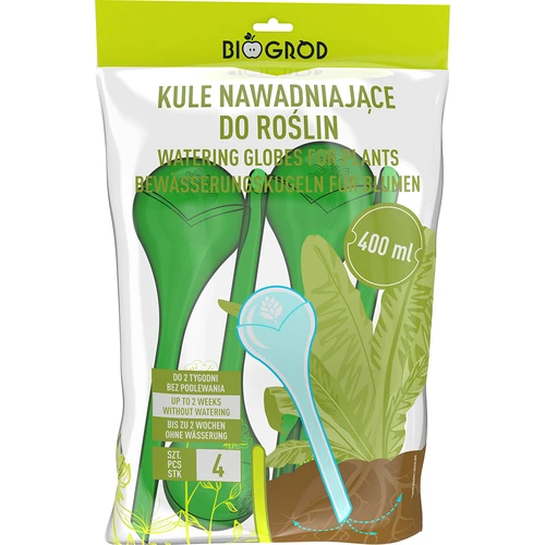 Vandingskugler til planter, grønne gennemsigtige, 400 ml, 4 stk. - 3