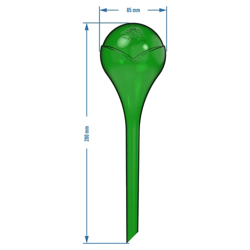 Vandingskugler til planter, grønne gennemsigtige, 400 ml, 4 stk. - 5