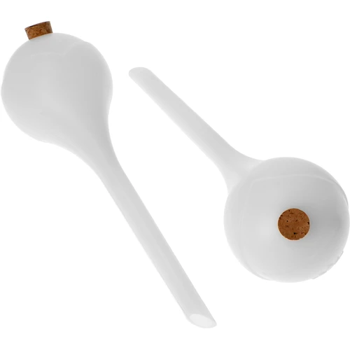 Vandingskugler til planter, hvide halvgennemsigtige med prop, 400ml, 4 stk. - 2