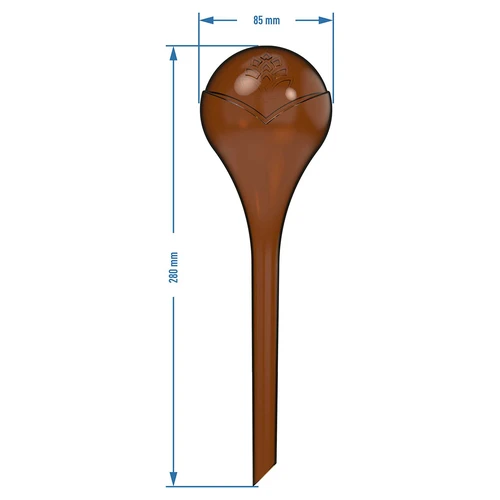 Vandingskugler til planter, ravfarvede gennemsigtige, 400 ml, 2 stk. - 5