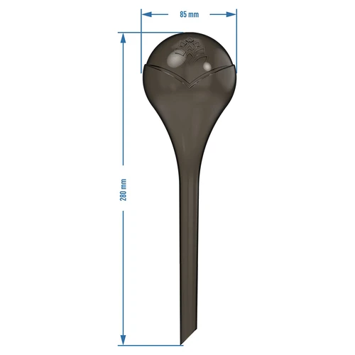 Vandingskugler til planter, sorte gennemsigtige, 400 ml, 4 stk. - 5