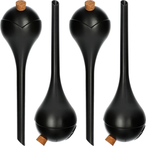 Vandingskugler til planter, sorte matte, med prop, 400ml, 4 stk.  - 1 