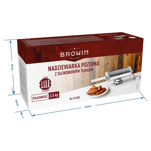 Vandret pølsestopper 2,5 kg med silikone stempel - 11