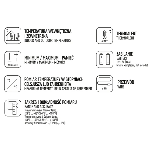 Vejrstation – elektronisk, sonde, hvid - 4