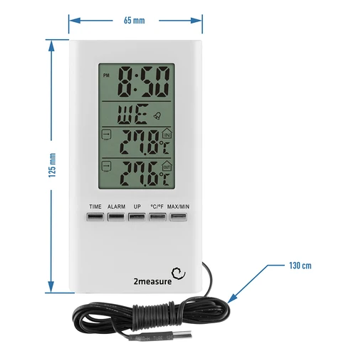 Vejrstation - elektronisk, sonde, hvid - 3