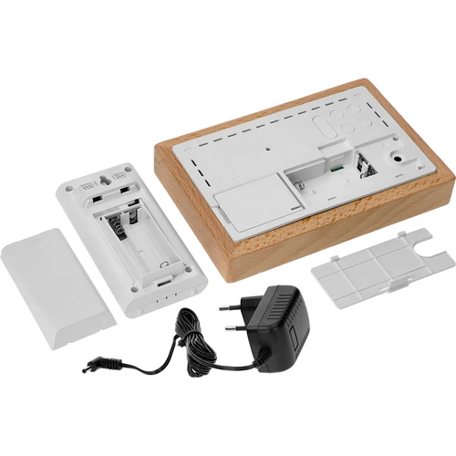 Vejrstation (RCC,DCF) - elektronisk, trådløs, oplyst, sensor, hvid - 6