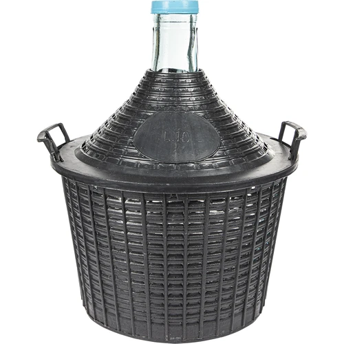 Vinballon 10 L i plastikkurv  - 1 