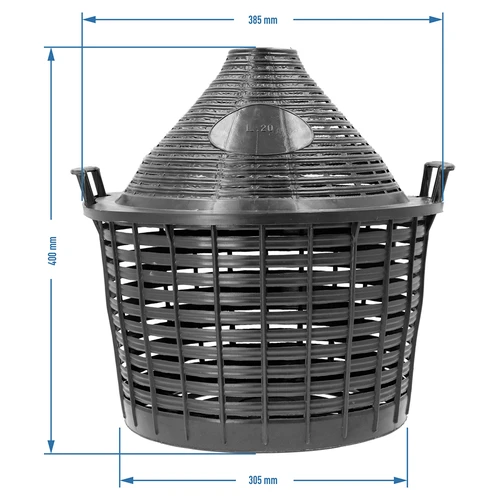 Vinballon 20 L i plastikkurv - 4