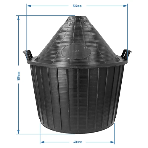 Vinballon 54 L i plastikkurv - 6