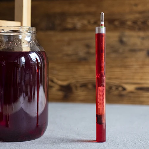 Vinmåler med termometer i uknuselig reagensglas - 5