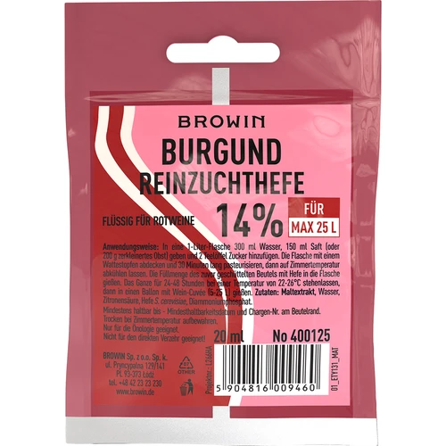 Vinsgær Burgund, 20 ml DE/EN  - 1 