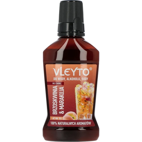 VLEYTO Fersken & Passionsfrugt – smagsessens med naturlige aromaer, 250 ml  - 1 