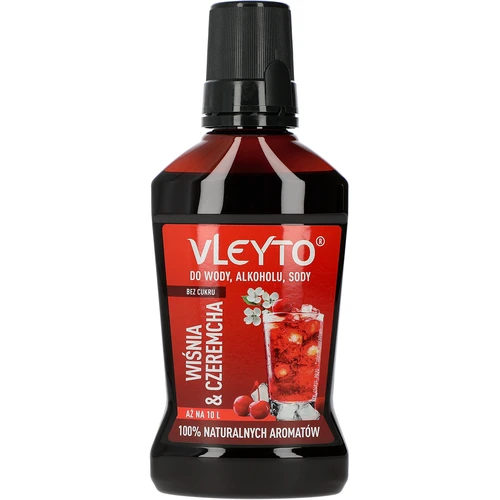 VLEYTO Kirsebær & Hæg – smagsessens med naturlige aromaer, 250 ml  - 1 