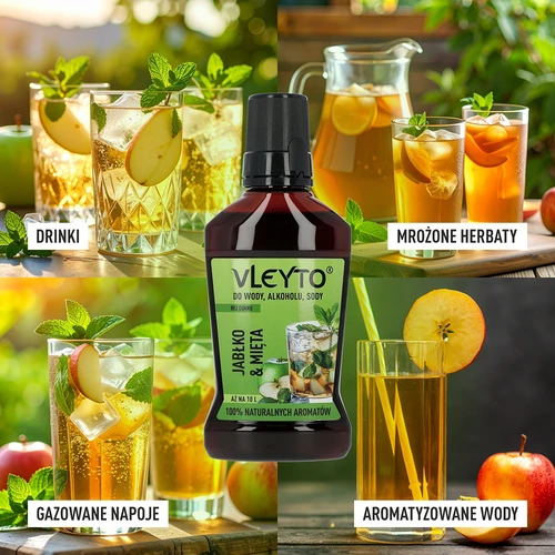 VLEYTO Mynte & Æble – smagsessens med naturlige aromaer, 250 ml - 7