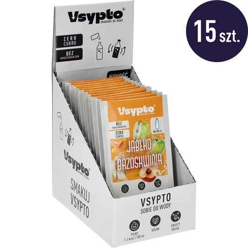 Vsypto Æble Fersken - pakke 15 x 3 g
