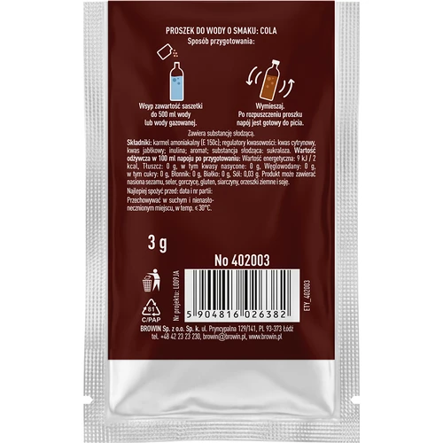 VSYPTO med colasmag – smagspulver til vand, 3 g - 3