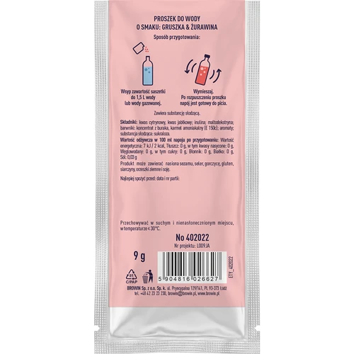 VSYPTO med smag af pære og tranebær, 9 g - 3