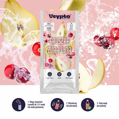 VSYPTO med smag af pære og tranebær, 9 g - 5