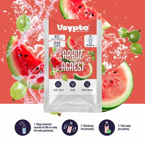 VSYPTO med smag af vandmelon og stikkelsbær, 3 g - 5