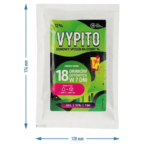 VYPITO 12%, pose til 18 drinks - energidrik, 126 g - 4